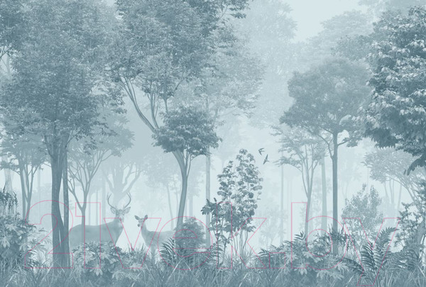 Изображение товара Фотообои листовые ФабрикаФресок Олени в Лесу / 944270 (400x270)