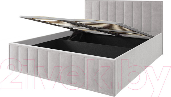 Изображение товара Двуспальная кровать ДСВ Лана 1.6 с подъемным механизмом (бежевый софт)