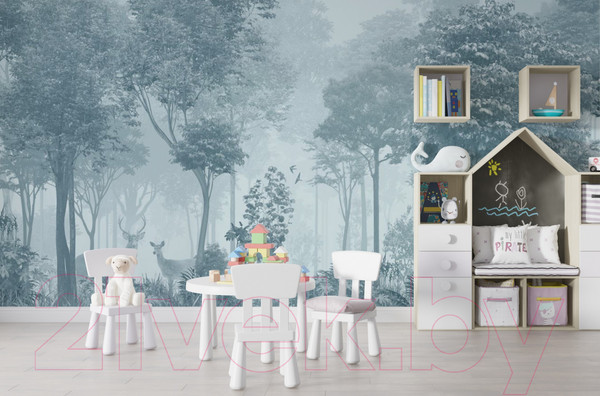 Изображение товара Фотообои листовые ФабрикаФресок Олени в Лесу / 945270 (500x270)