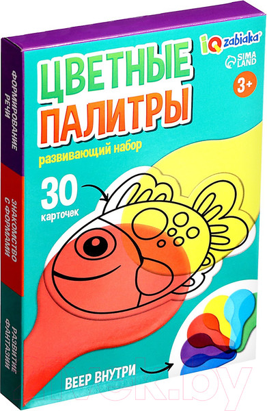 Изображение товара Развивающий игровой набор Zabiaka IQ Цветные палитры / 6250624