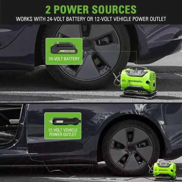 Изображение товара Воздушный компрессор Greenworks ACG301 без АКБ и ЗУ (3400807)