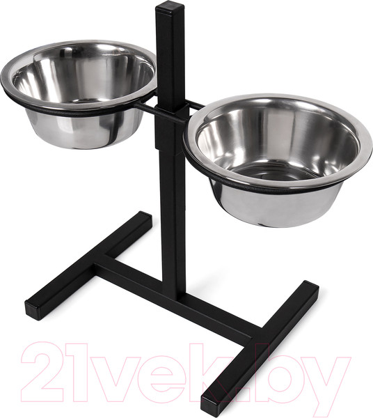 Изображение товара Подставка для мисок BZT Tefeeder tf800.01 (черный, с мисками 800мл)