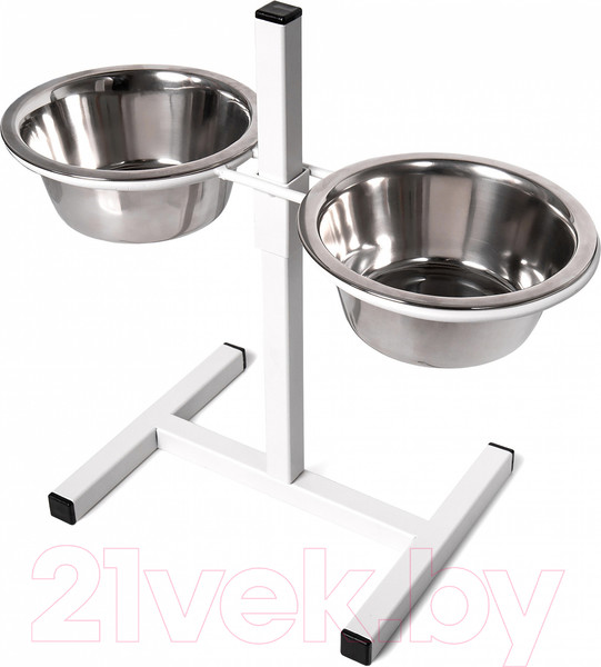Изображение товара Подставка для мисок BZT Tefeeder tf800.02 (белый, с мисками 800мл)
