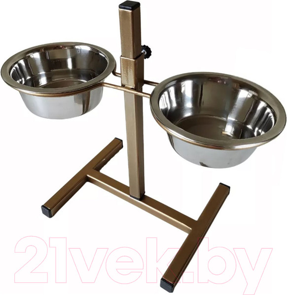 Изображение товара Подставка для мисок BZT Tefeeder tf800.07 (золото, с мисками 800мл)