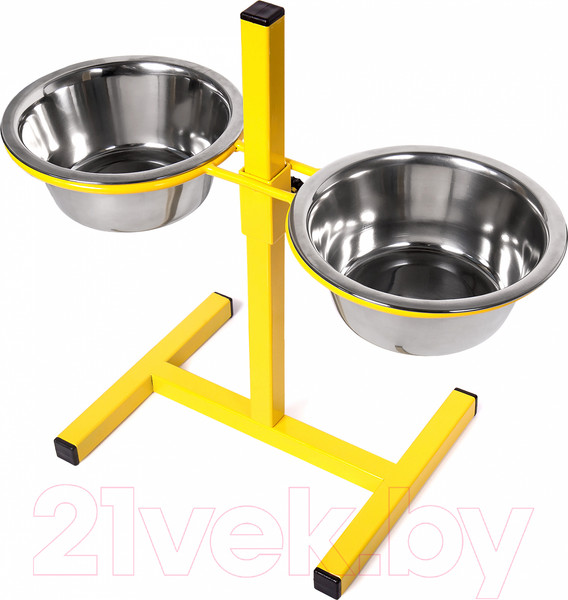 Изображение товара Подставка для мисок BZT Tefeeder tf800.06 (желтый, с мисками 800мл)