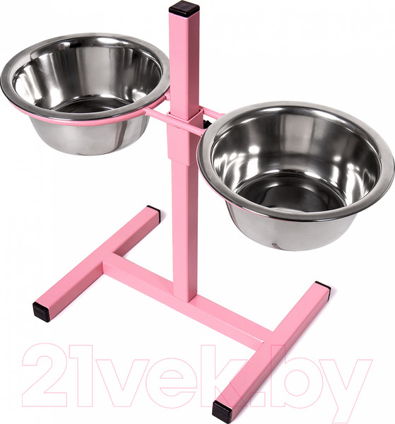 Изображение товара Подставка для мисок BZT Tefeeder tf800.04 (розовый, с мисками 800мл)