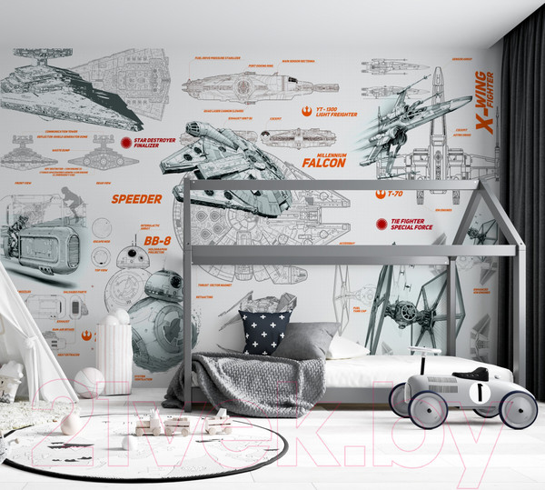 Изображение товара Фотообои листовые ФабрикаФресок Звёздные войны Star Wars Корабли / 964270 (400x270)