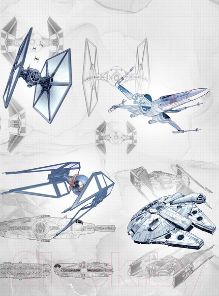 Изображение товара Фотообои листовые ФабрикаФресок Звездные войны Star Wars Серый Фон / 972270 (200x270)