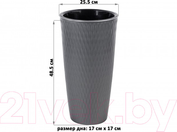 Изображение товара Кашпо El Casa Керама / 640512 (графит)