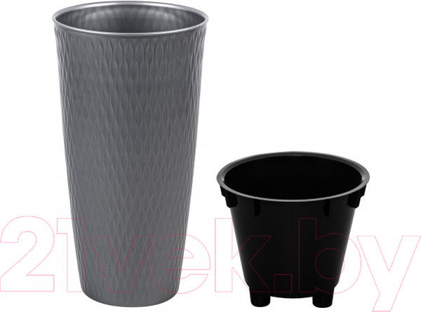 Изображение товара Кашпо El Casa Керама / 640512 (графит)