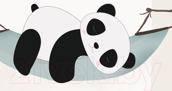 Изображение товара Фотообои листовые ФабрикаФресок Детские Панды в Лесу / 994270 (400x270)