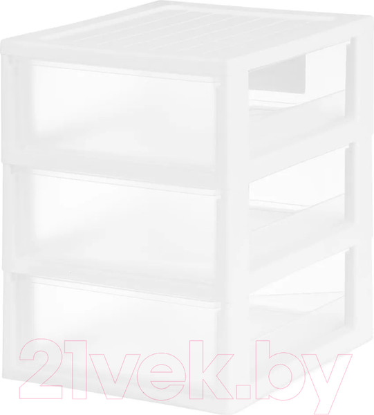 Изображение товара Органайзер для хранения El Casa 640509 (белый/прозрачный)