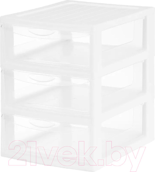 Изображение товара Органайзер для хранения El Casa 640509 (белый/прозрачный)