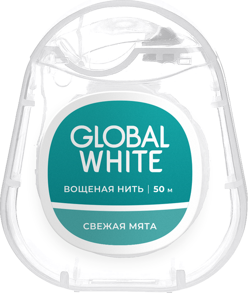 Изображение товара Зубная нить Global White Свежая мята с хлоргексидином