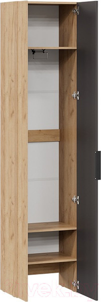 Изображение товара Шкаф-пенал ТриЯ Асти комбинированный (дуб крафт золотой/антрацит)