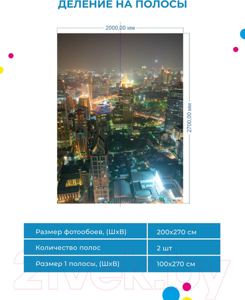 Изображение товара Фотообои листовые ФабрикаФресок Ночной Город. Ночной Бангкок. Азия / 1102270 (200x270)