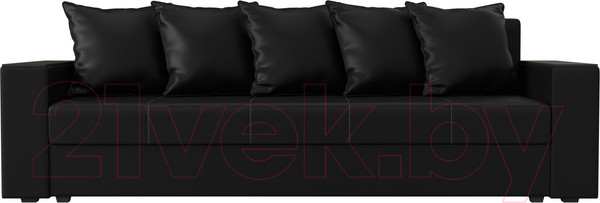 Изображение товара Диван Лига Диванов Дубай Лайт полки справа / 114337 (экокожа черная)