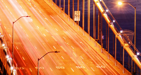 Изображение товара Фотообои листовые ФабрикаФресок Бруклинский Мост. Ночной Нью-Йорк / 1114270 (400x270)