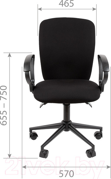 Изображение товара Кресло офисное Chairman 9801 (ткань Т13 серый/черный)