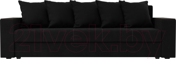 Изображение товара Диван Лига Диванов Дубай Лайт полки справа / 114354 (микровельвет черный)