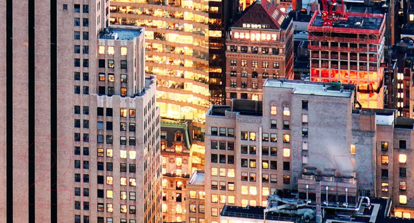 Изображение товара Фотообои листовые ФабрикаФресок Вечерний Нью-Йорк. Вечерний Город / 1123270 (300x270)