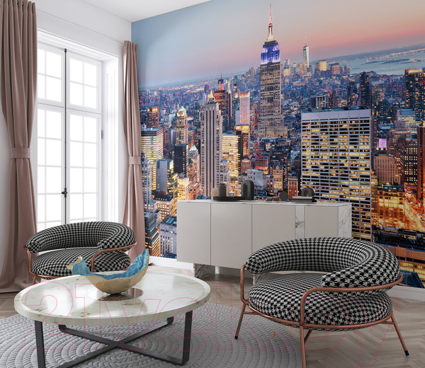 Изображение товара Фотообои листовые ФабрикаФресок Вечерний Нью-Йорк. Вечерний Город / 1123270 (300x270)