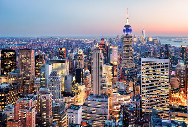 Изображение товара Фотообои листовые ФабрикаФресок Вечерний Нью-Йорк. Вечерний Город / 1124270 (400x270)