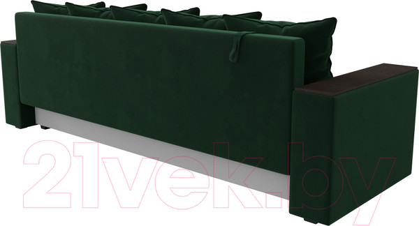 Изображение товара Диван Лига Диванов Дубай Лайт полки справа / 114368 (велюр зеленый)