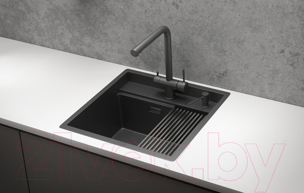 Изображение товара Мойка кухонная GRANULA KS-5051 (черный матовый)
