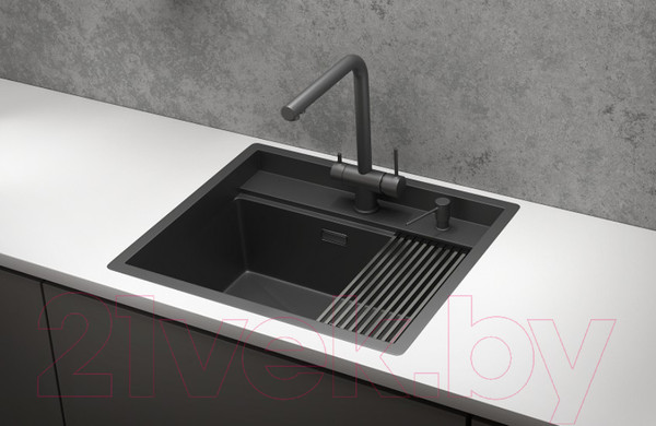 Изображение товара Мойка кухонная GRANULA KS-6051 (черный матовый)