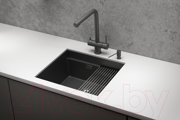 Изображение товара Мойка кухонная GRANULA KS-5045U (черный матовый)