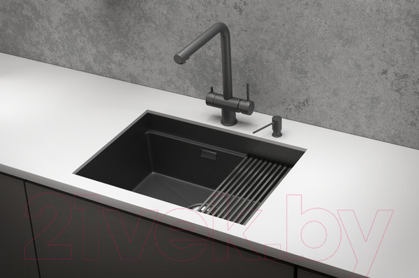 Изображение товара Мойка кухонная GRANULA KS-6045U (черный матовый)