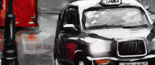 Изображение товара Фотообои листовые ФабрикаФресок Живопись. Черно-белый Акварельный Лондон. БигБен / 1172270 (200x270)