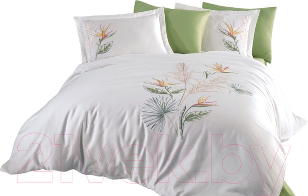 Изображение товара Комплект постельного белья Dantela Vita Starlice с вышивкой 200x220 / 11687 (кремовый)