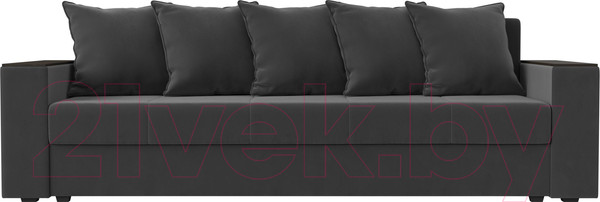 Изображение товара Диван Лига Диванов Дубай Лайт полки справа / 114370 (велюр серый)