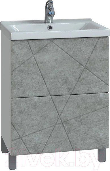 Изображение товара Тумба под умывальник Vigo Geometry 500-0-2 (бетон)