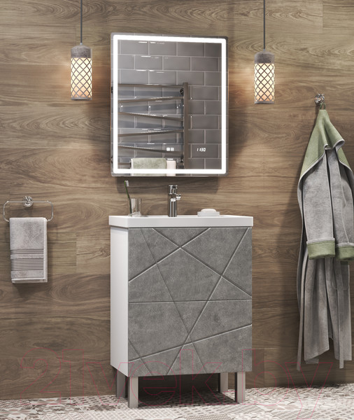 Изображение товара Тумба под умывальник Vigo Geometry 500-0-2 (бетон)