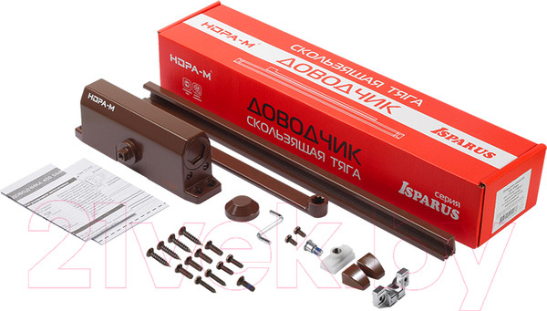 Изображение товара Доводчик с каналом скольжения Нора-М Isparus Slider 450 (коричневый)