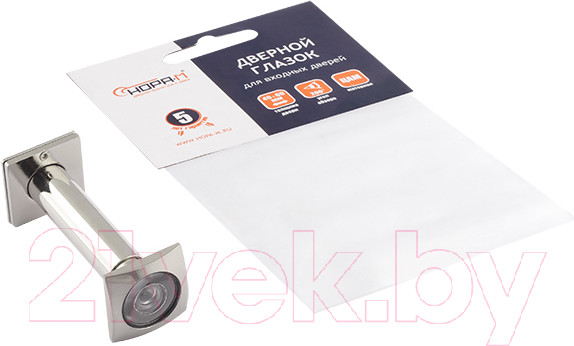 Изображение товара Глазок дверной Нора-М Квадратный №41ЦК/16/200/71-127 (матовый никель)