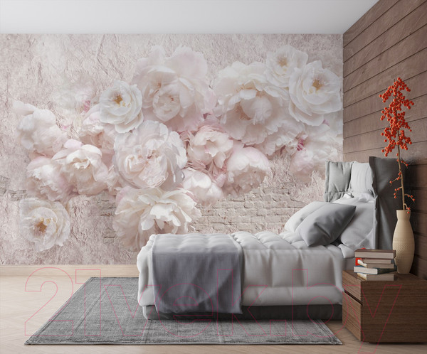 Изображение товара Фотообои листовые ФабрикаФресок Нежные Пионы 3D / 1194270 (400x270)