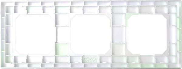 Изображение товара Рамка для выключателей и розеток Tokov Electric Pixel TKE-PX-RM3-C04 (перламутровый)