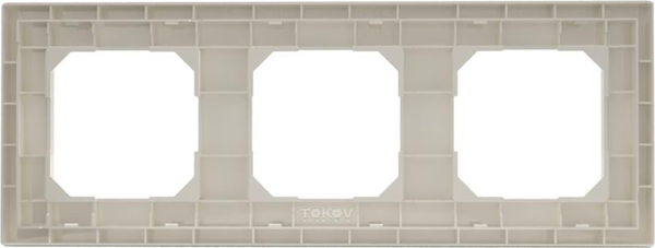 Изображение товара Рамка для выключателей и розеток Tokov Electric Pixel TKE-PX-RM3-C02 (бежевый)