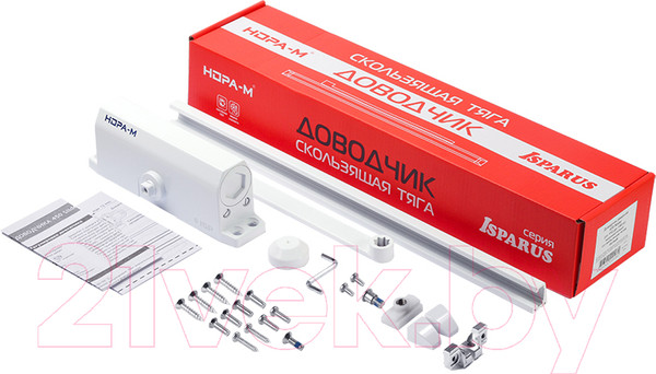 Изображение товара Доводчик с каналом скольжения Нора-М Isparus Slider 450 (белый)