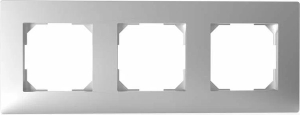 Изображение товара Рамка для выключателей и розеток Tokov Electric Pixel TKE-PX-RM3-C03 (алюминий)