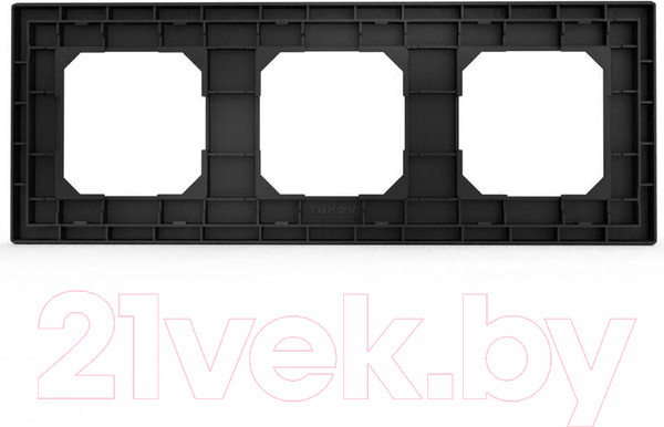 Изображение товара Рамка для выключателей и розеток Tokov Electric Pixel TKE-PX-RM3-C14 (карбон)