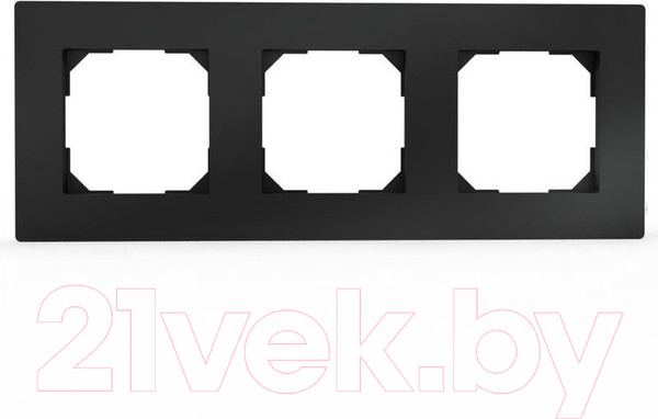Изображение товара Рамка для выключателей и розеток Tokov Electric Pixel TKE-PX-RM3-C14 (карбон)