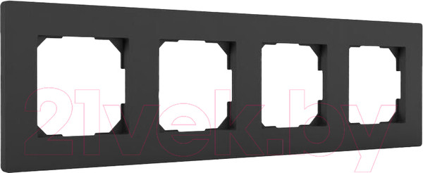 Изображение товара Рамка для выключателей и розеток Tokov Electric Pixel TKE-PX-RM4-C14 (карбон)