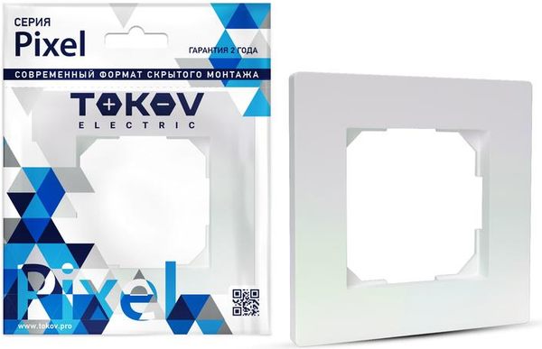 Изображение товара Рамка для выключателей и розеток Tokov Electric Pixel TKE-PX-RM1-C04 (перламутровый)