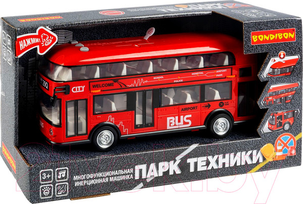 Изображение товара Автобус игрушечный Bondibon Двухэтажный / ВВ6081
