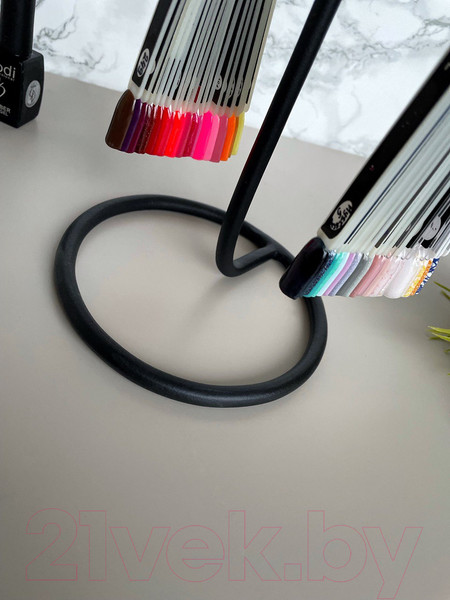 Изображение товара Подставка для типс ОМурМебель Металлическая на две стороны (черный)